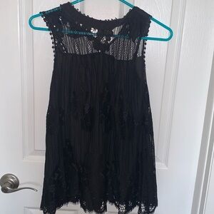 Black lacy blousey top